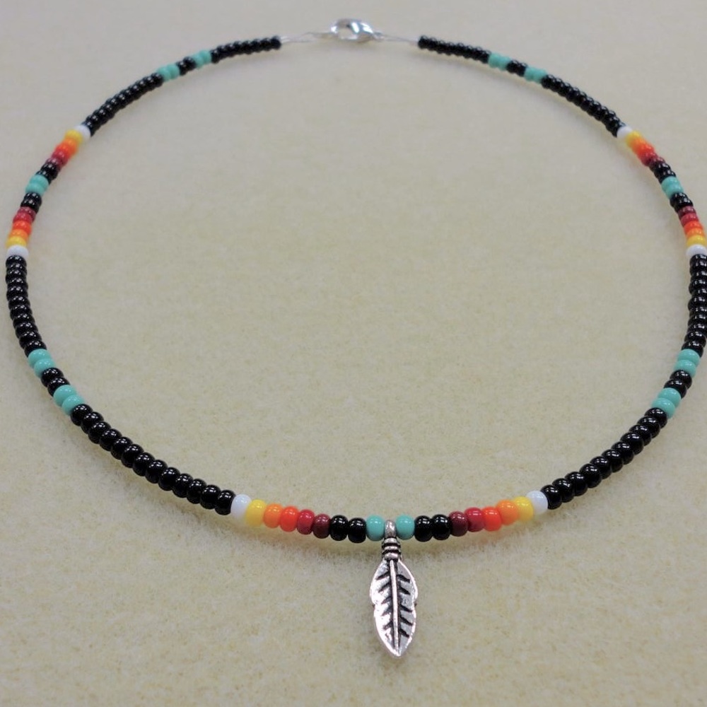 Handmade, Choctaw indian beaded choker. EUC